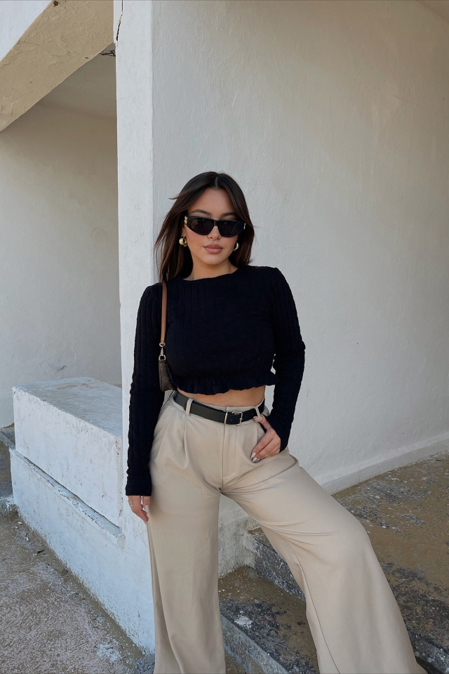 Black Knitwear Sweater ATE2040 - 1