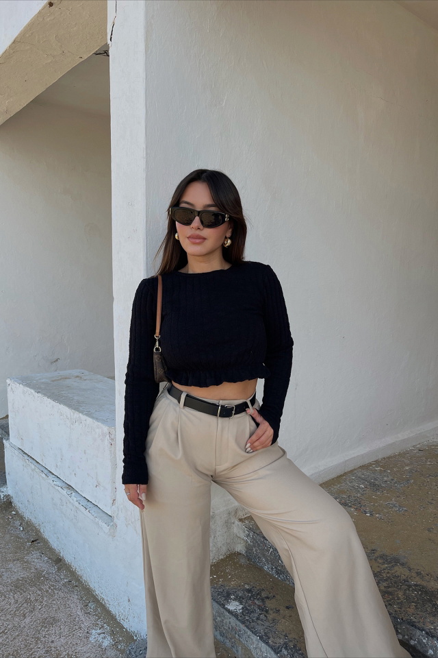 Black Knitwear Sweater ATE2040 - 3