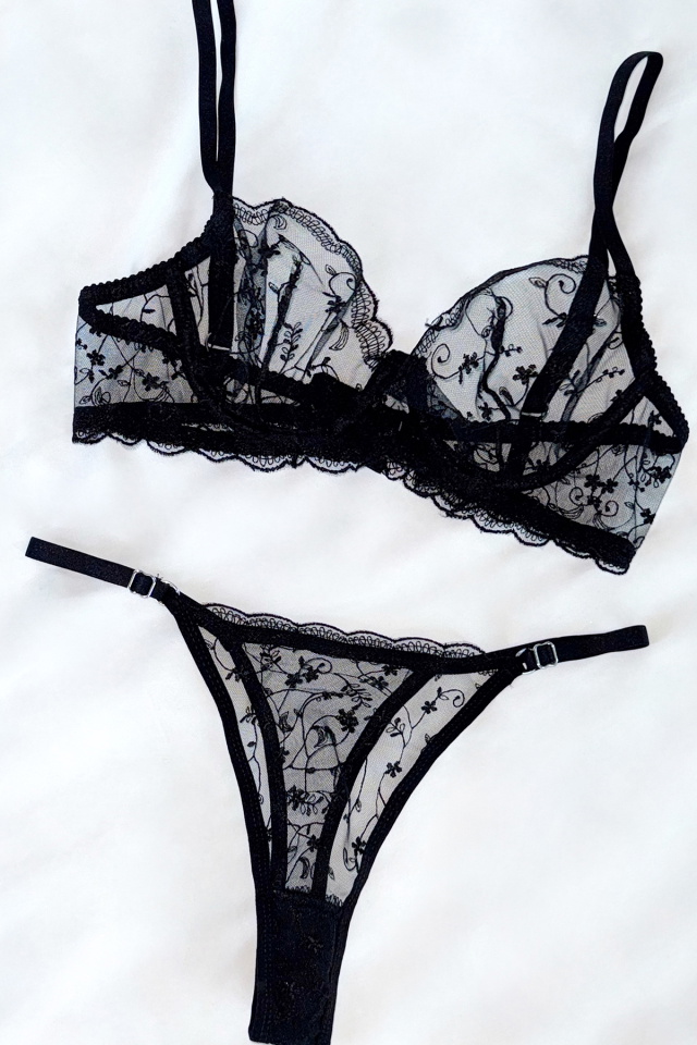 Black Lace Detail Underwear ATE-2875 