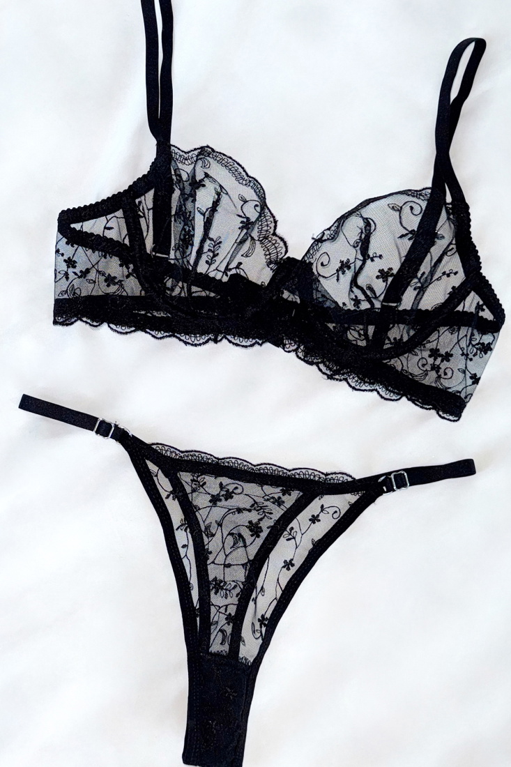 Black Lace Detail Underwear ATE-2875 - EYYO