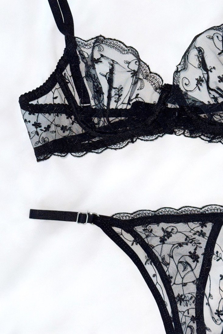 Black Lace Detail Underwear ATE-2875 - EYYO
