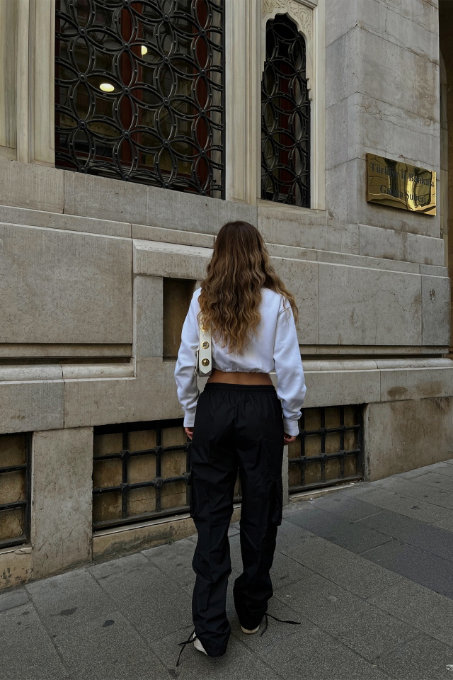 Black Laced Leg Pants ATE2313 - 3
