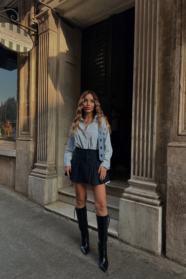 Black Lined Skirt ATE2435 - 3