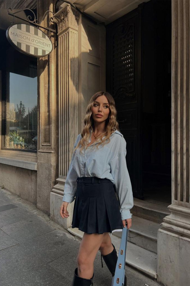 Black Lined Skirt ATE2435 - 1