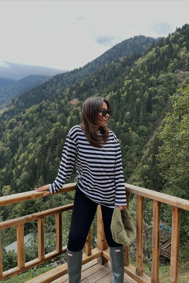 Black Lined Sweat ATE2109 - Roserya