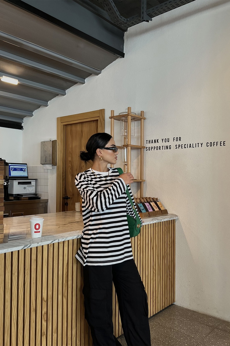 Black Lined Sweat ATE2109 - Roserya