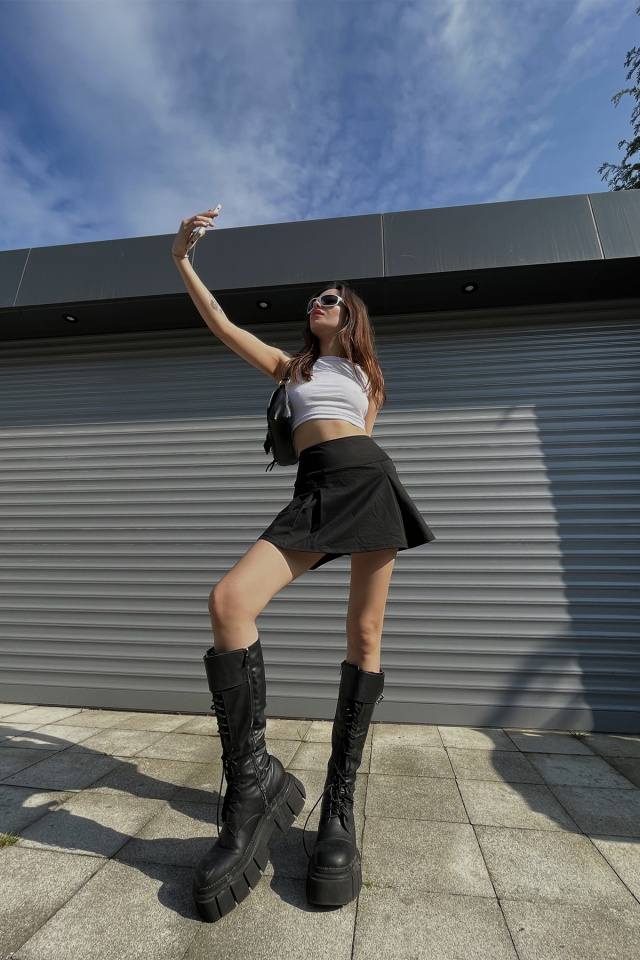 Black Mini Skirt ATE6520 - 5