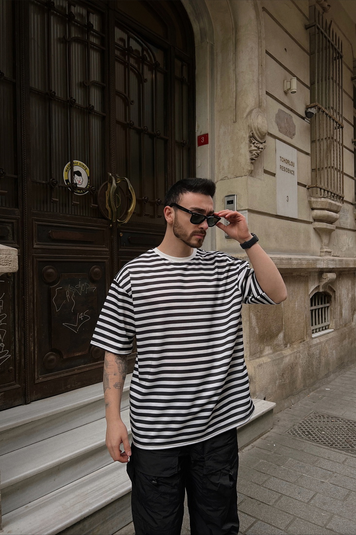 Black Oversize Tshirt ATE5264 - CHİLA