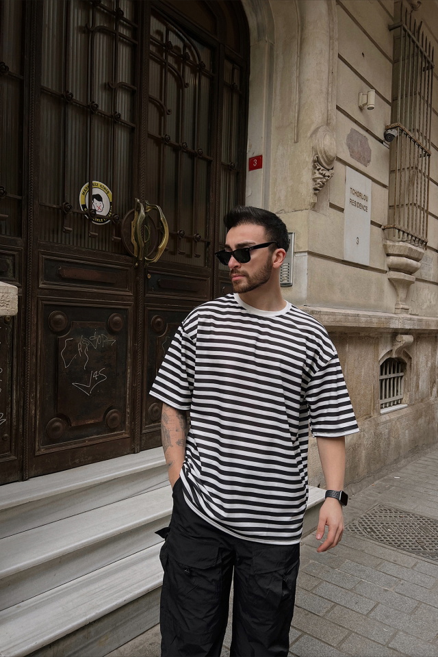 Black Oversize Tshirt ATE5264 - 4