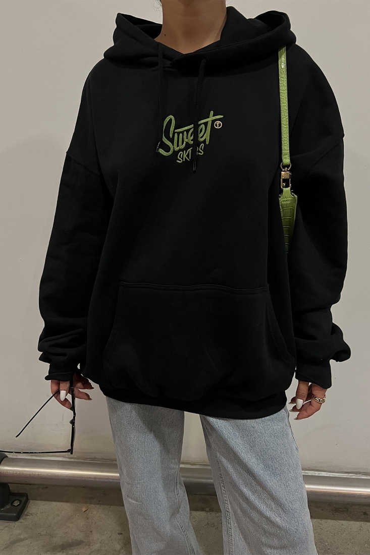 Black Printed Sweat ATE2105 - BARAN