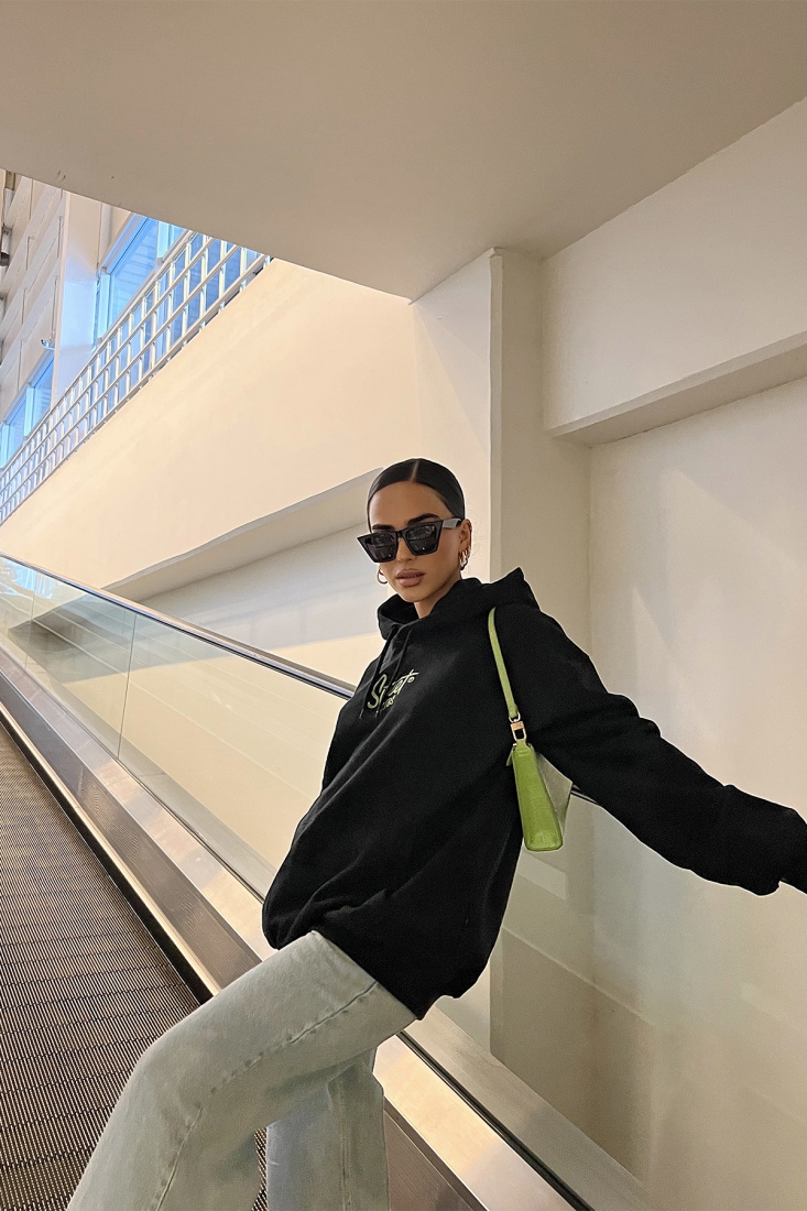 Black Printed Sweat ATE2105 - BARAN