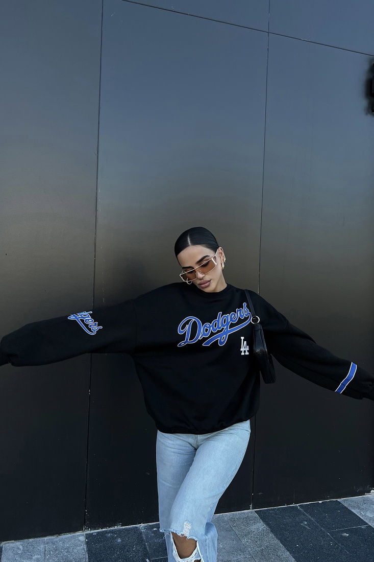 Black Printed Sweat ATE2187 - EYYO