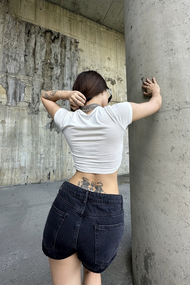 Black Rupture Jean Shorts ATE7164 - 5