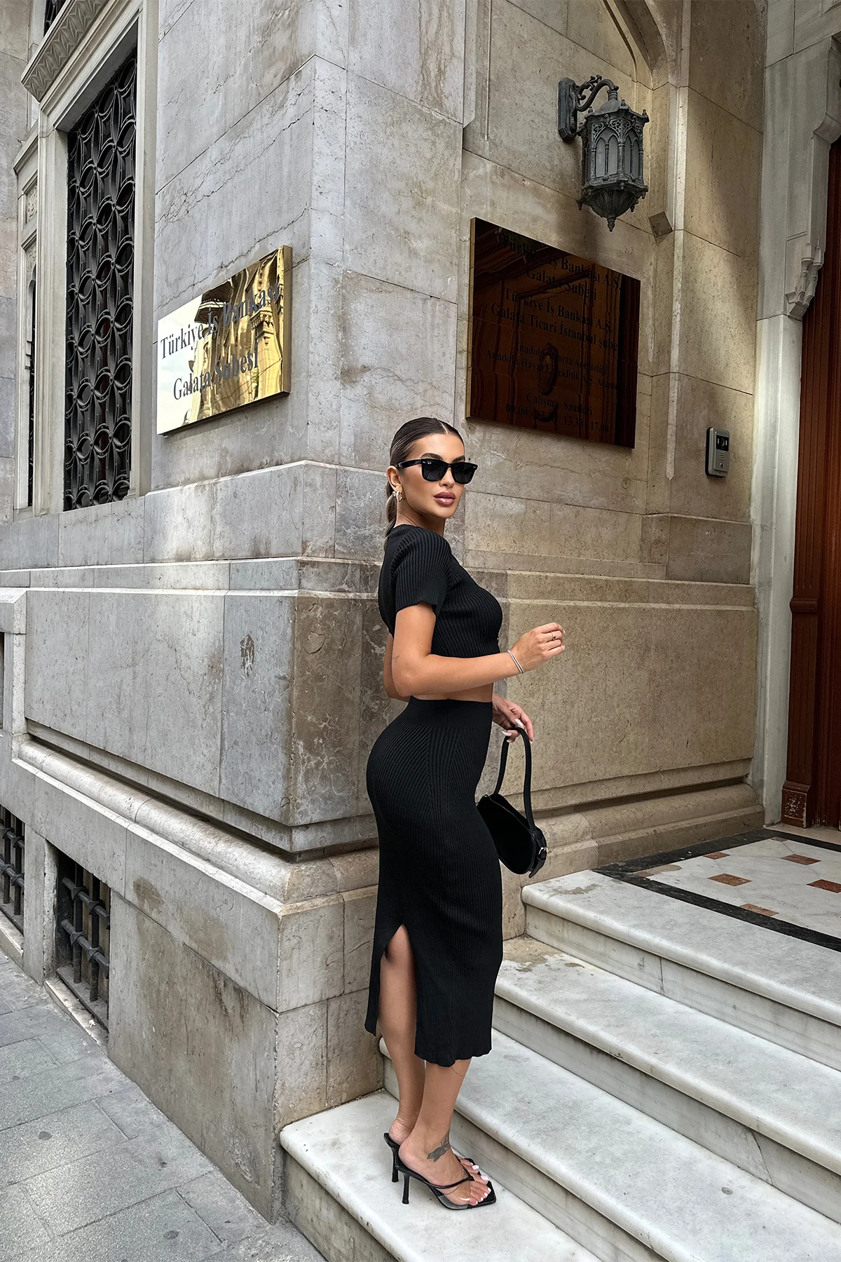 Black Skirt Set ATE7134 - ESPERİ