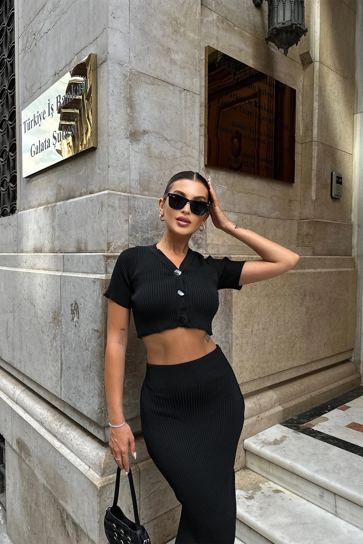 Black Skirt Set ATE7134 - 4