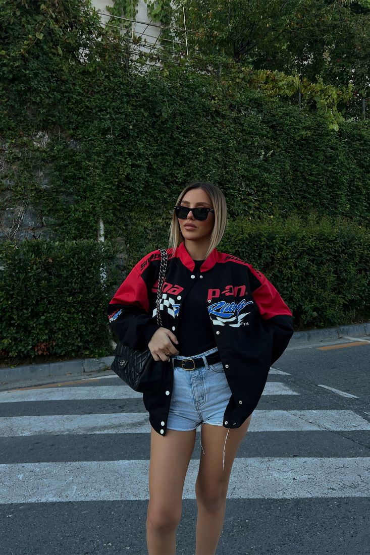 Black Snap On Racing Jacket ATE1984 - NOON