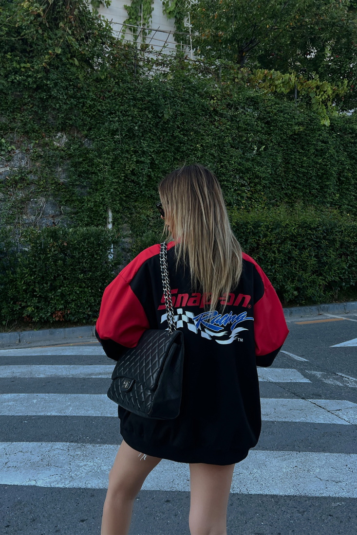 Black Snap On Racing Jacket ATE1984 - NOON