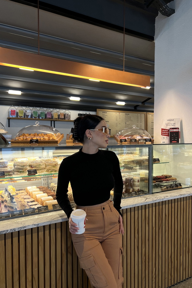 Black Turtleneck Knitwear Sweater ATE2839 - 3