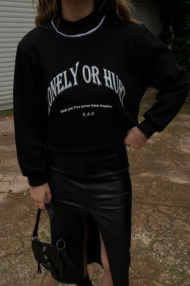 Black Written Sweat ATE3138 - EYYO