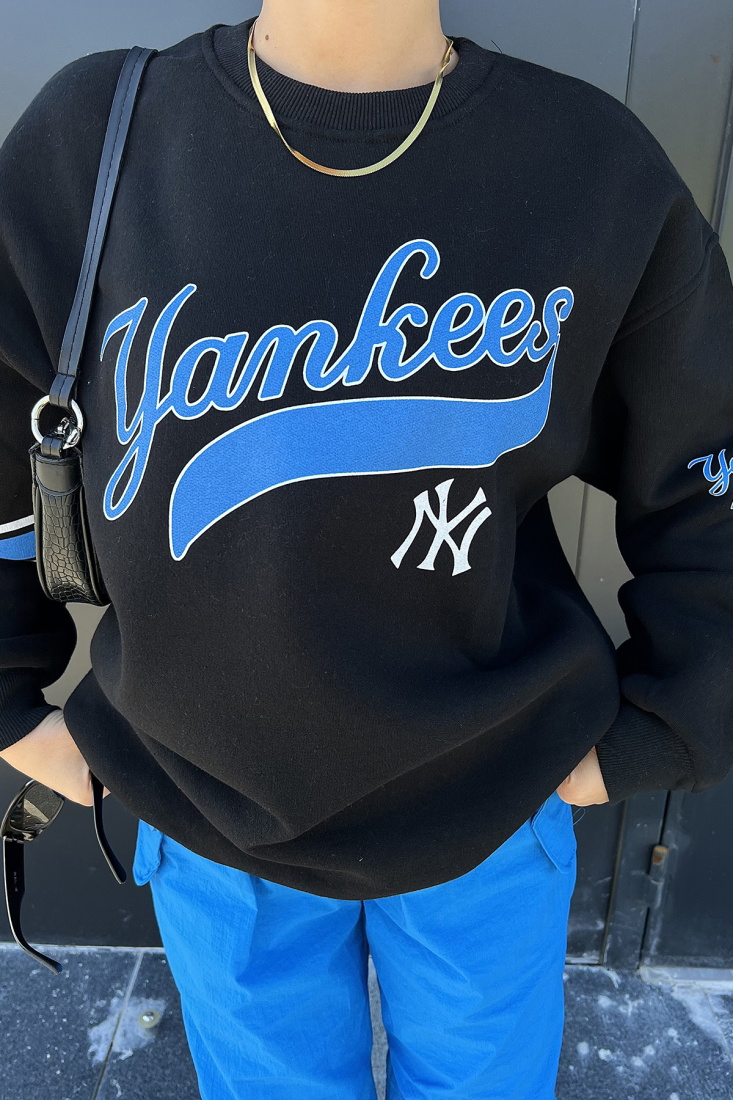 Black Yankees Printed Sweat ATE2176 - EYYO
