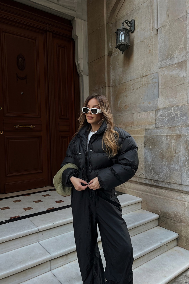 Black Zipper Detail Jacket ATE2207 - 3