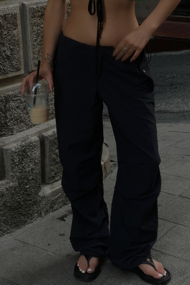 Black Cargo Pocket Pants ATE1751 - 2