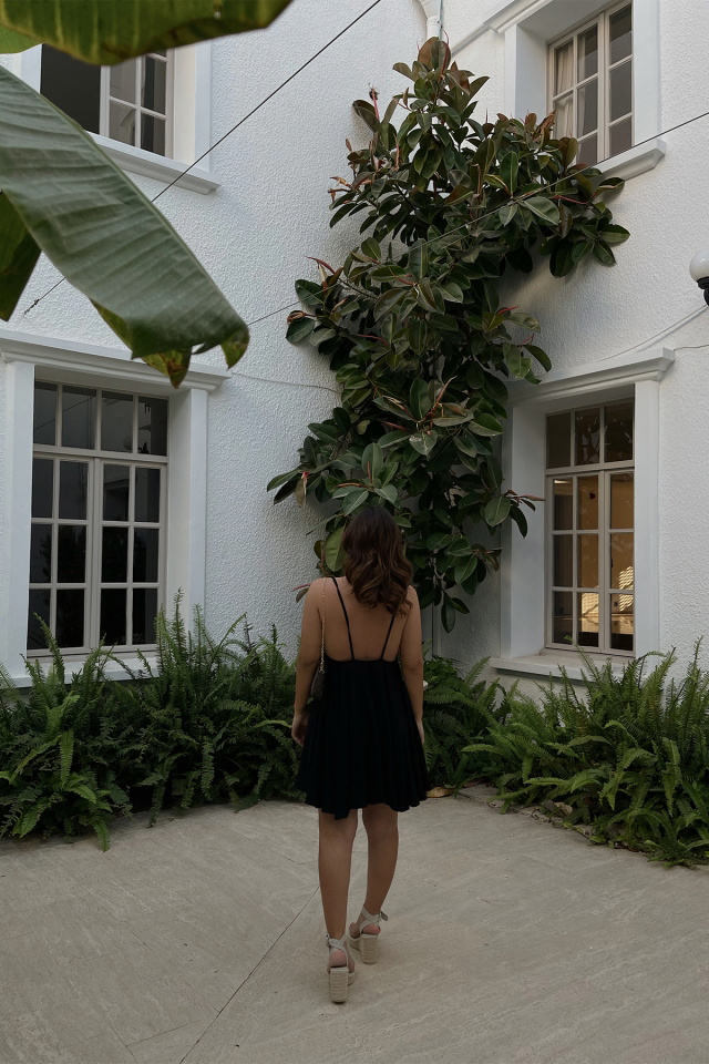 Black Frilly Strap Detail Dress ATE1539 - 4