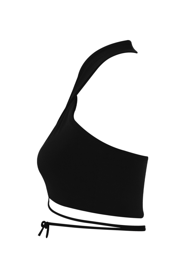 Black Lina Crop Top EY614 - 6