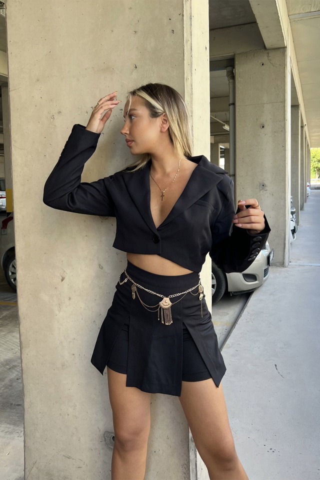 Black Set With Shorts ATE1710 - 1