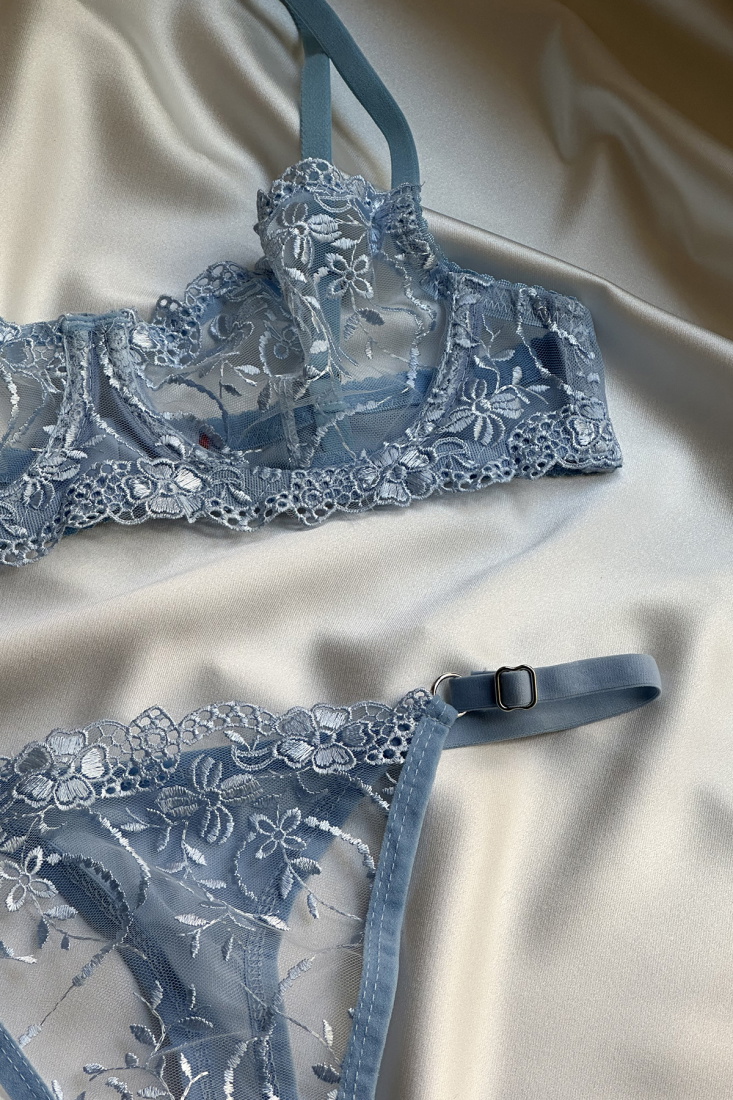 Blue Lace Detail Underwear ATE-1669 - EYYO