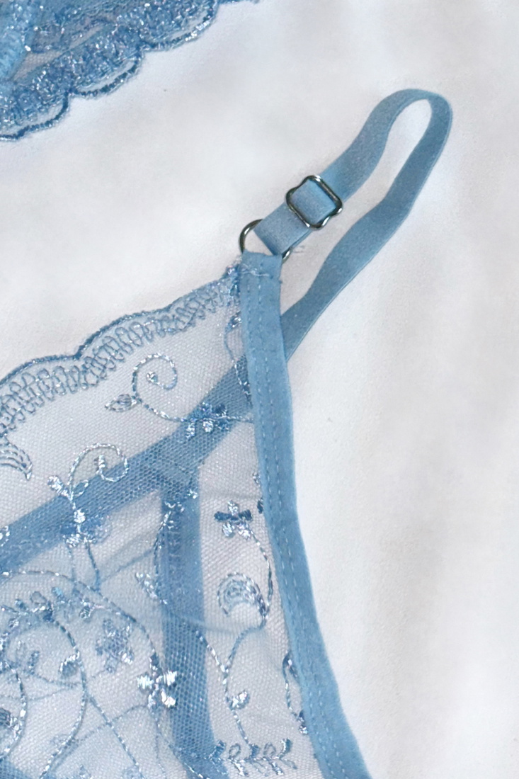 Blue Lace Detail Underwear ATE-2883 - EYYO