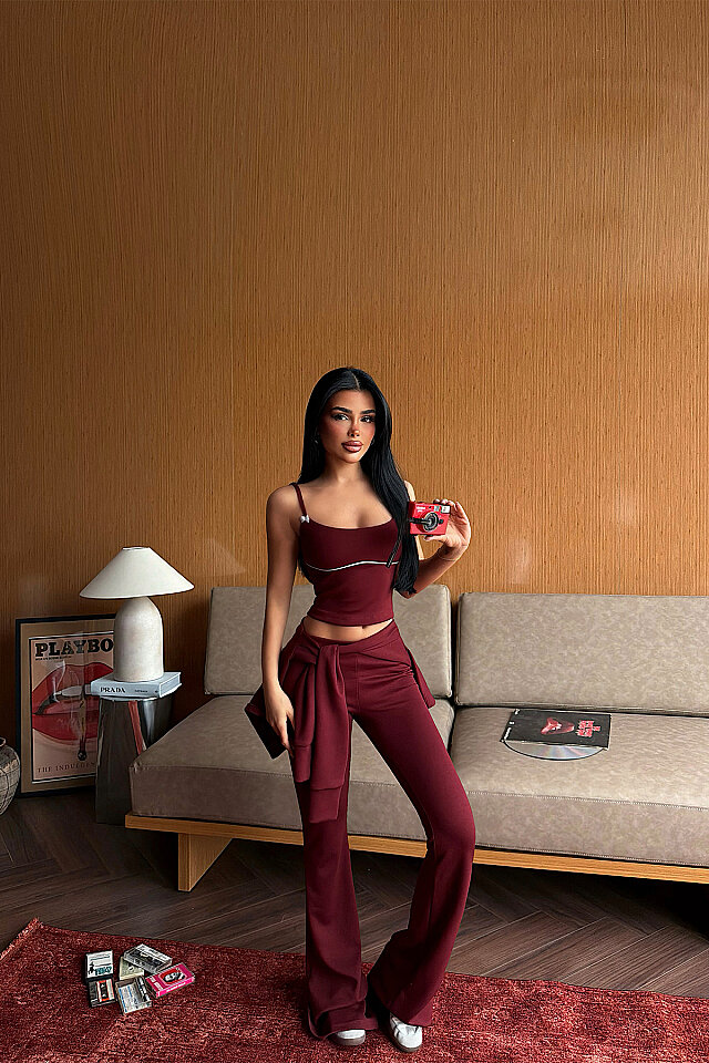 Bordo 5'lı Yoga Set