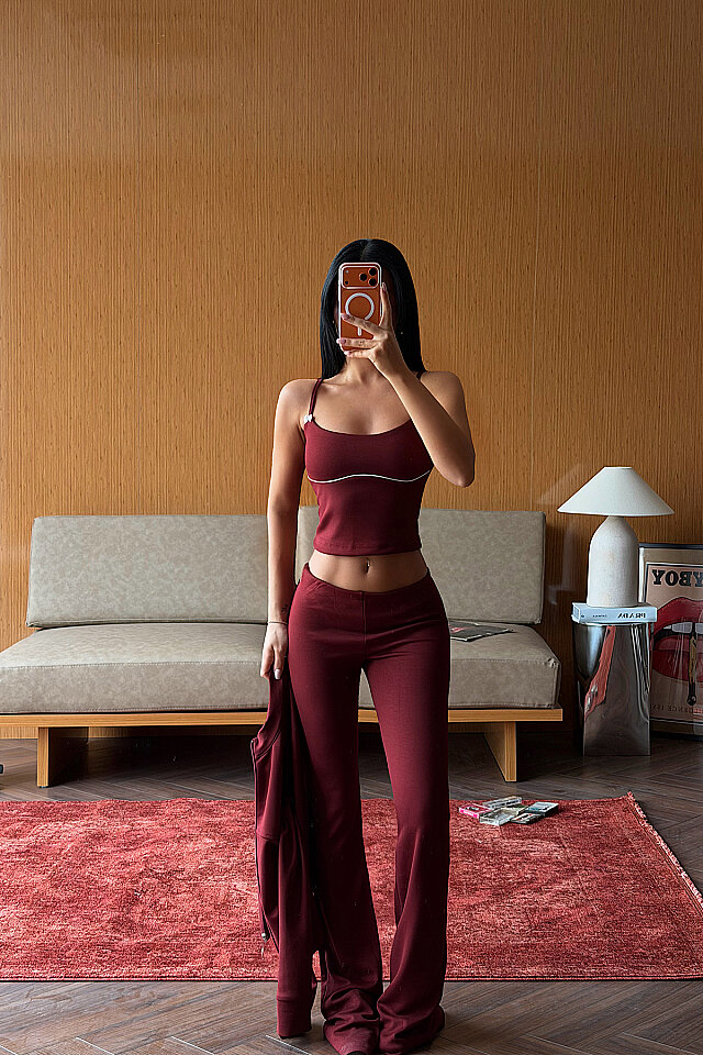 Bordo 5'lı Yoga Set