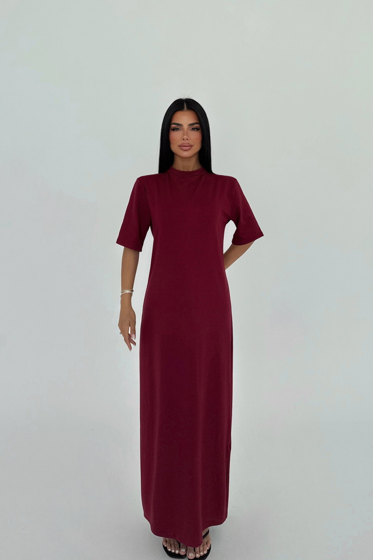 Bordo Roland Uzun Elbise ATE-2205 - EYYO