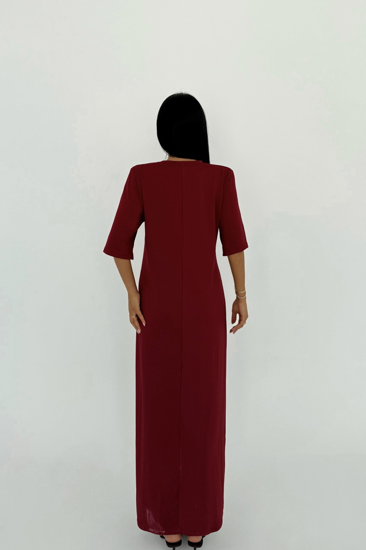Bordo Roland Uzun Elbise ATE-2205 - EYYO