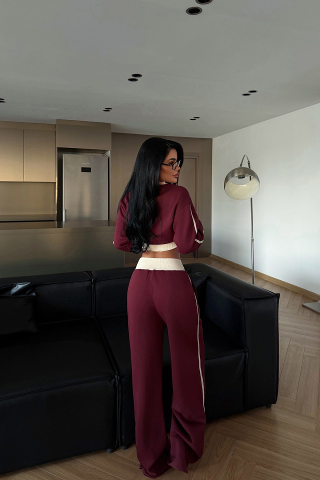 Bordo Quill Eşofman Takımı ATE-4080 - 4