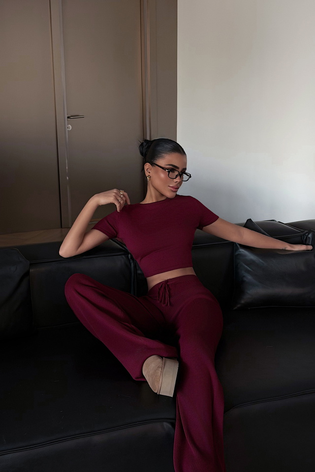 Bordo Avoria triko takım ATE-4602 