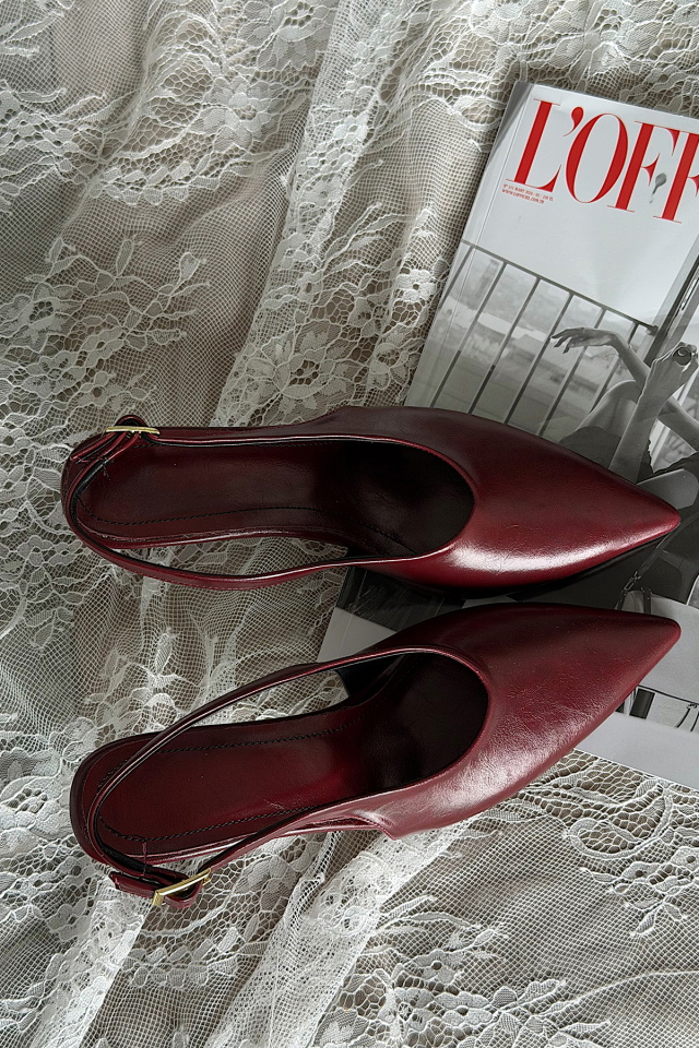 Bordo Quli Stiletto Ayakkabı ATE-2840 - 1