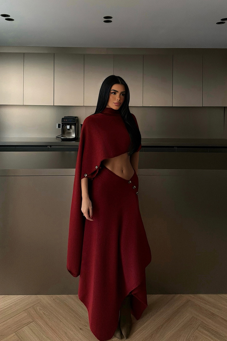 Bordo Suzette Triko Takım ATE-4394 - EYYO