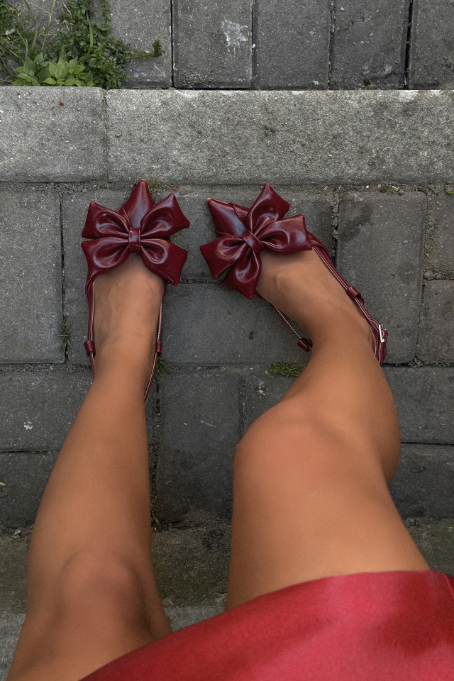 Bordo Fiyonk Detay Ayakkabı ATE-2726 - 2