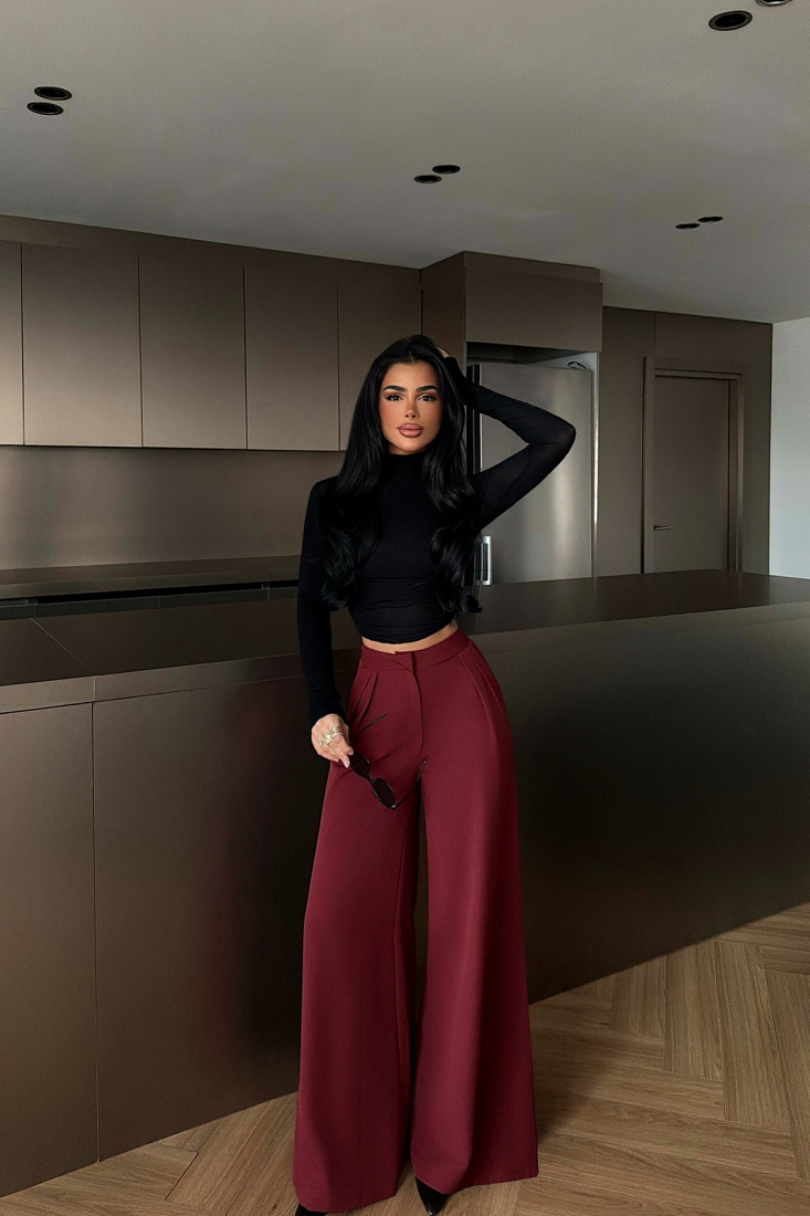 Bordo Biasy Pantolon ATE-2559 - EYYO