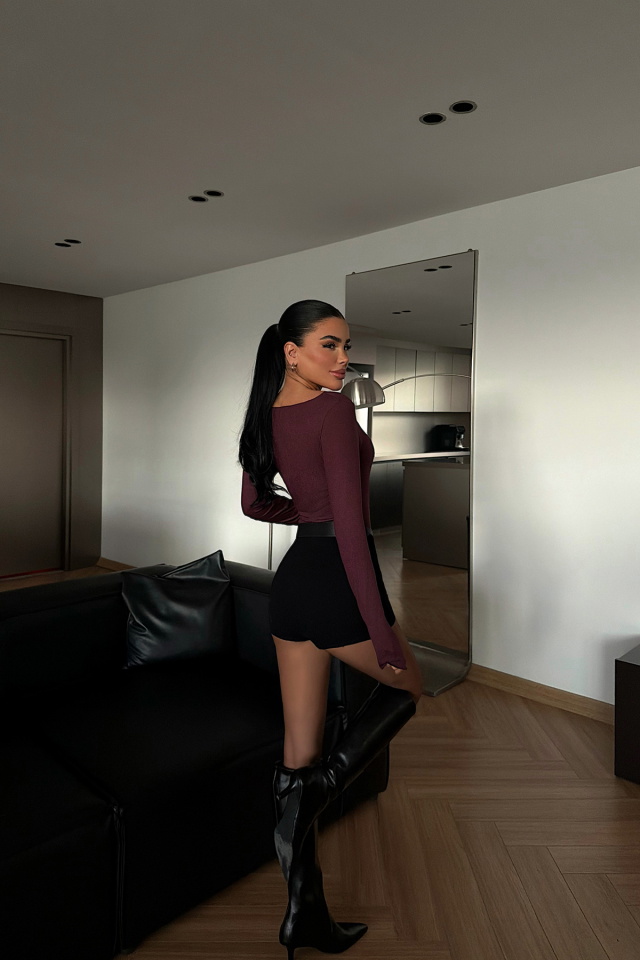 Bordo Intims Transparan Body ATE-4587 - 4