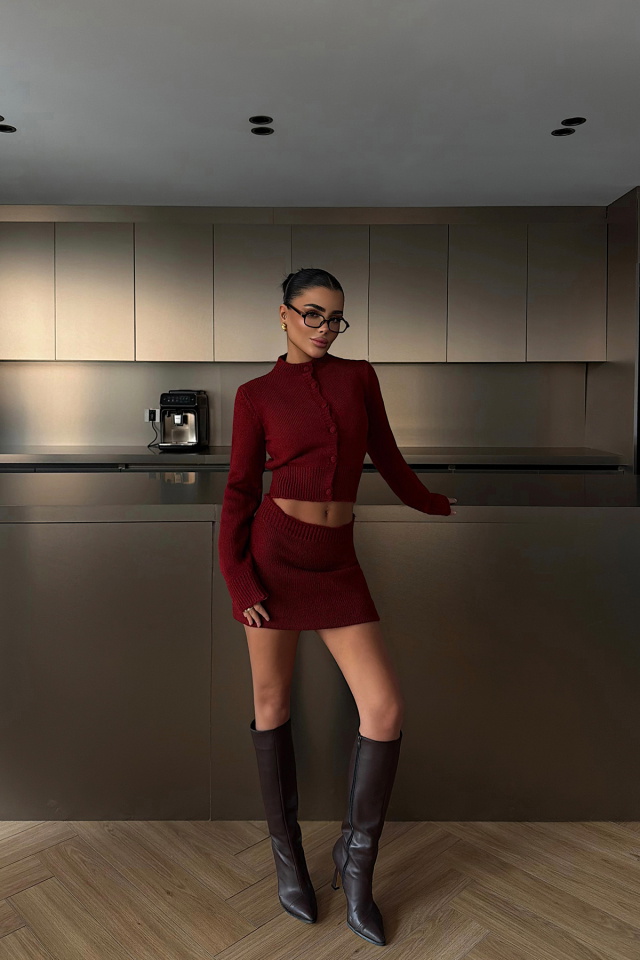 Bordo Adiana triko takım ATE-4622 - 3