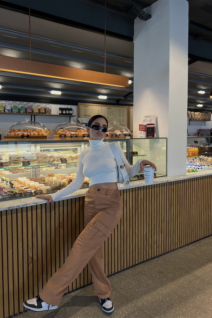 Brown Cargo Pocket Pants ATE2877 - EYYO