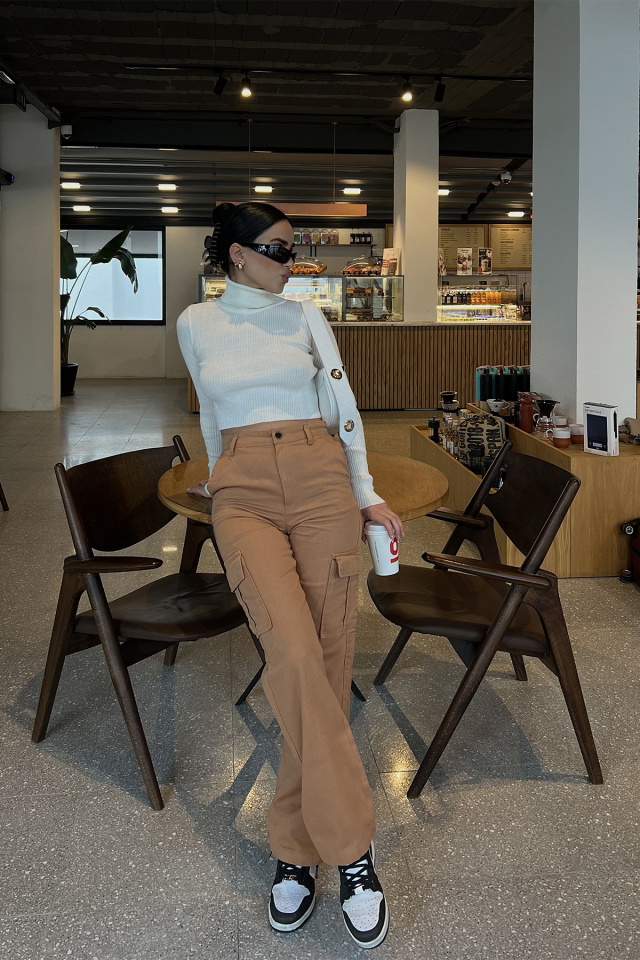 Brown Cargo Pocket Pants ATE2877 - 4