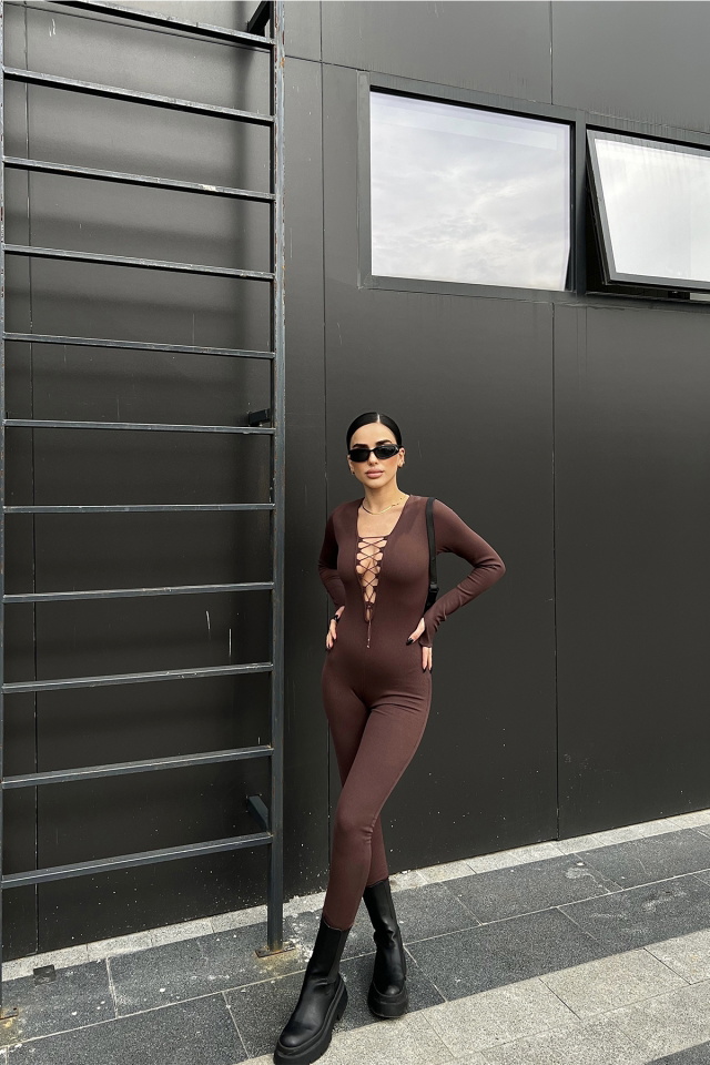 Brown Laced Overalls ATE4302 - 4