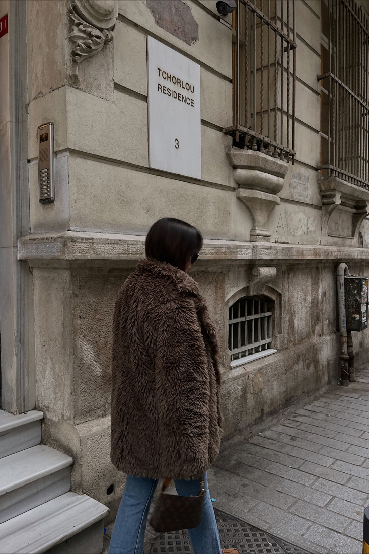 Brown Plush Coat ATE2791 - EYYO