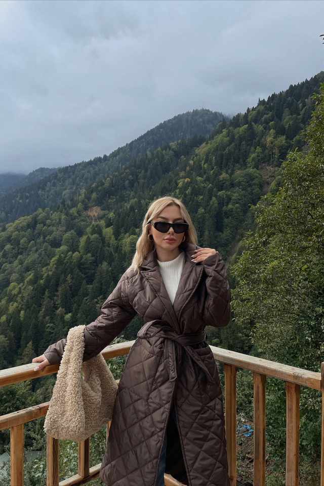 Brown Quilted Coat ATE2091 