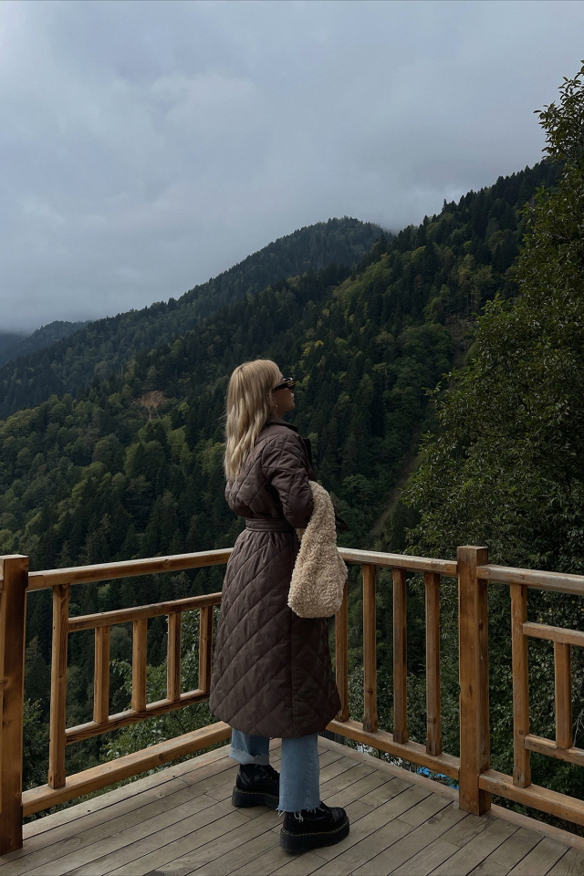 Brown Quilted Coat ATE2091 - 2