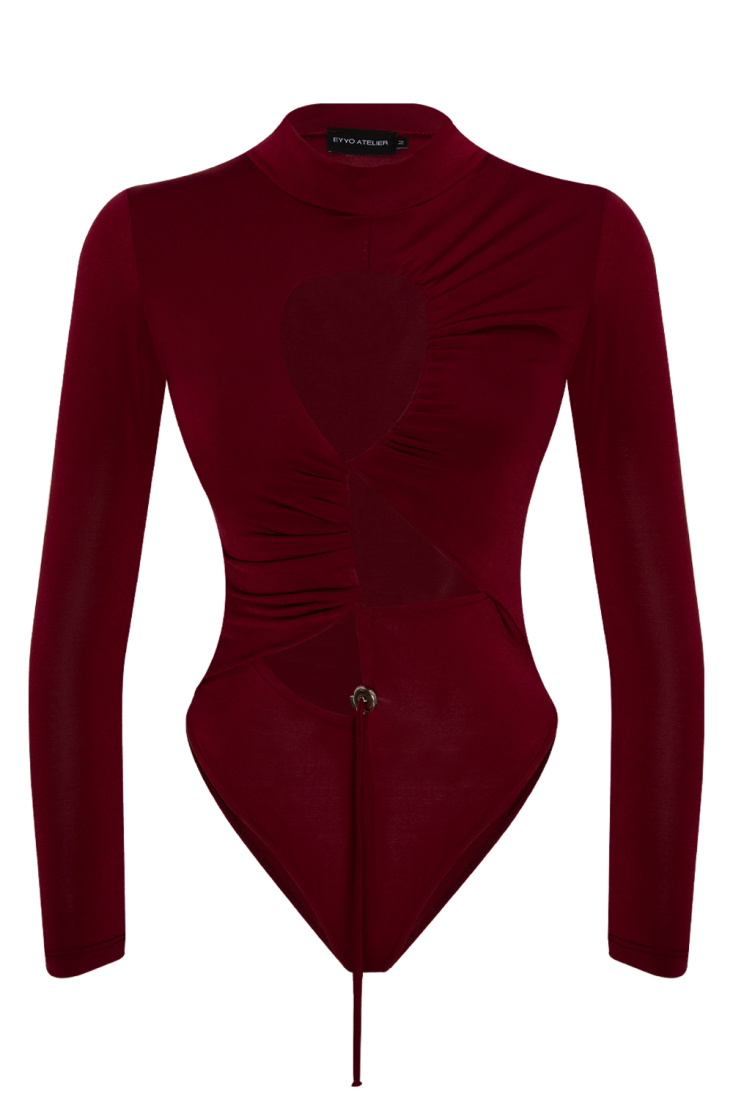 Burgundy Ilta Bodysuit EY445 - EYYO